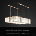 Luxe E14 LED Crystal Pendant Chandelier: Elegant Dining Room Lighting