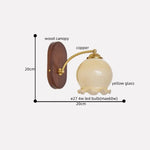 LED Japanese Style Wall Lights Copper Wood Bedside Lamp for Home Bedroom