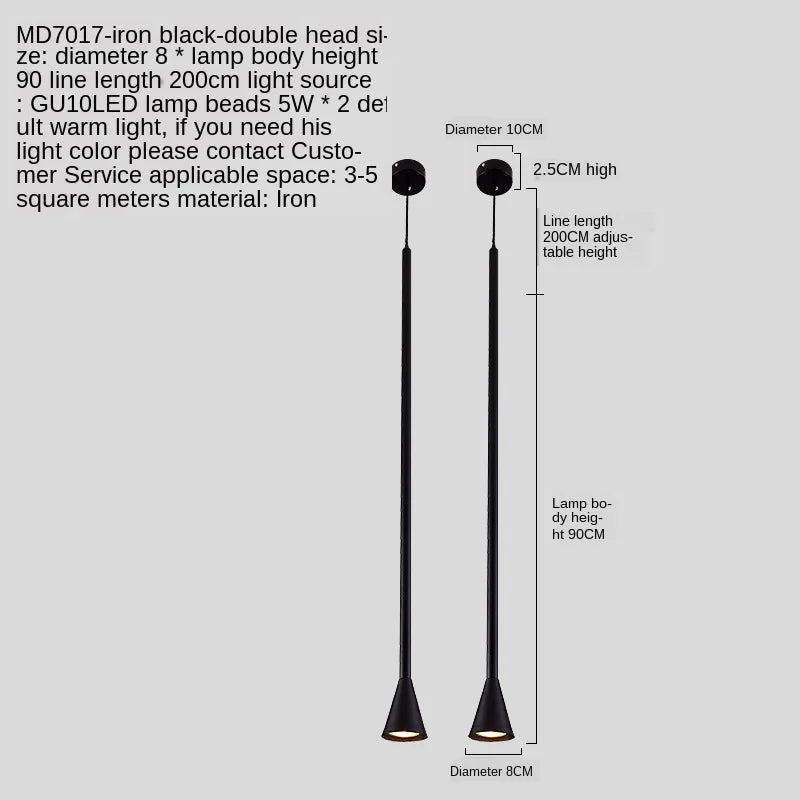 Nordic Minimalist Horn Pendant Light for Living Room and Bedroom