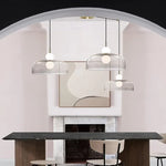 Double Balls Glass Chandelier Pendant Light for Kitchen Dining Room