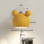 Wood Iron LED Wall Lights with Pull Chain Switch for Modern Living Spaces