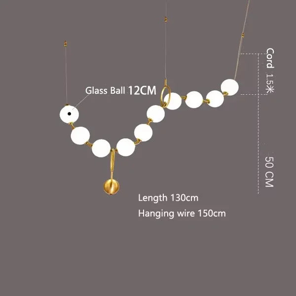 Glass Ball Pendant Chandelier: Nordic Luxury Ceiling Light