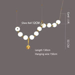 Glass Ball Pendant Chandelier: Nordic Luxury Ceiling Light