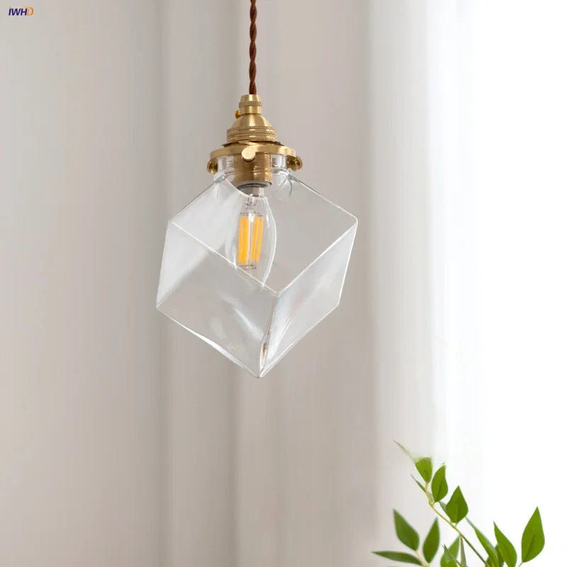 Glass LED Pendant Lights: Nordic Modern Hanging Chandelier