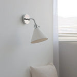 White Ceramic LED Wall Lights Adjustable Modern Bedside Lamp