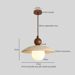 Yellow Travertine Glass LED Pendant Lights for Dining and Living Room