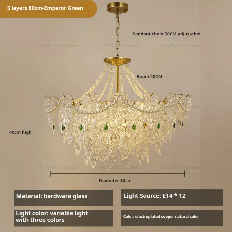 Crystal Chandelier Light: French Modern Luxury for Living Room, Dining Room, Bedroom