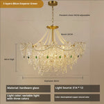 Crystal Chandelier Light: French Modern Luxury for Living Room, Dining Room, Bedroom