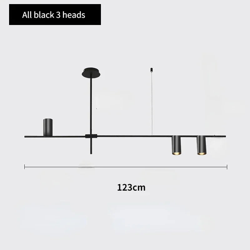 Modern Golden Metal LED Chandelier for Kitchen Dining Room Lighting