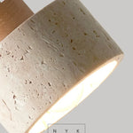 Yellow Travertine Stone LED Ceiling Light for Modern Nordic Ambiance