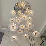 Modern Acrylic LED Pendant Chandelier for Living Dining Room Staircase Lighting
