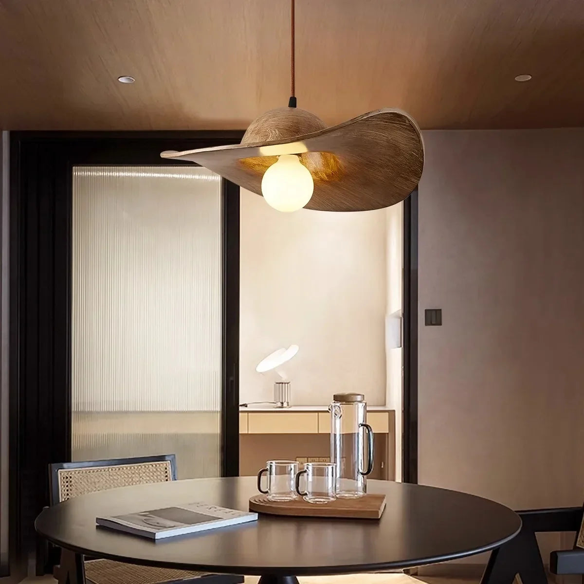 Nordi Cream Pendant Lights Hat Chandelier for Home Decor