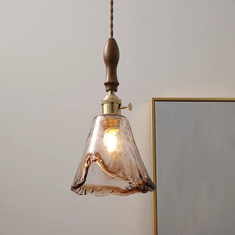 Nordic LED Pendant Lamps, Copper Glass Hanging Lights for Home Decor