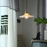 White Glass LED Pendant Light Fixture Modern Hanging Lamp
