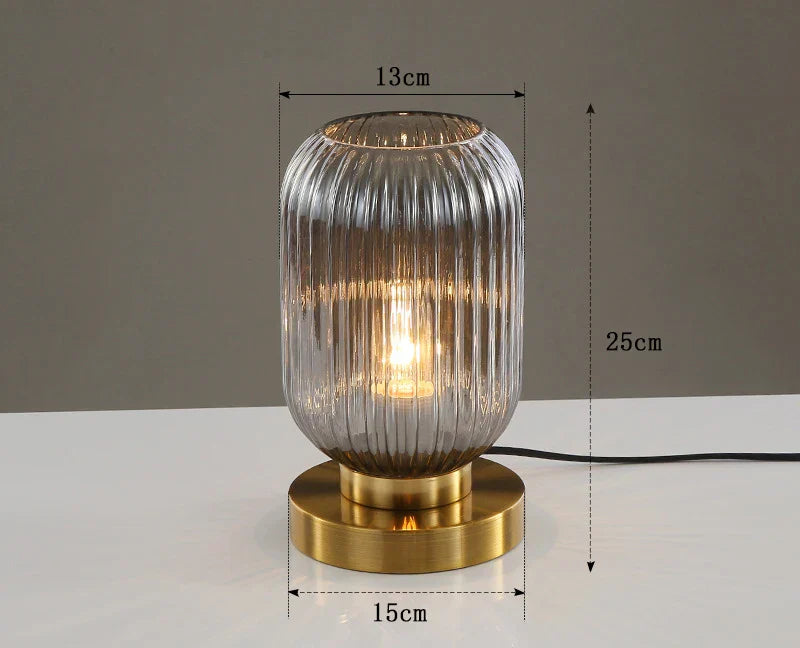 Nordic Glass Table Lamp - Study Bedroom Bedside Modern Living Room Decor