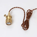 Afralia™ Ceramic Knob Switch LED Pendant Lamp, Nordic Walnut Wood Hanging Light Fixtures for Living Room