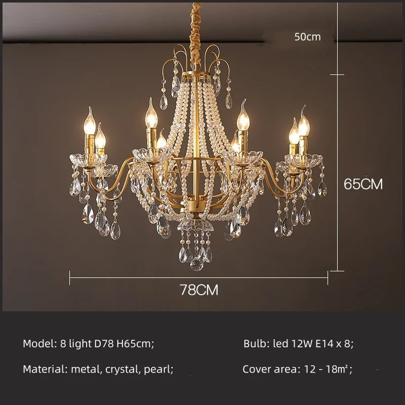 Crystal LED Chandelier Pendant Lights for Villa Stairs and Hotel Decor