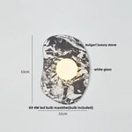 Green Marble Stone LED Wall Sconce Lighting for Bedroom and Hallway