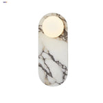 Luxury Stone LED Wall Lights White Glass Ball Wabi Sabi Wall Lamp