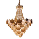 Ginkgo Gold LED Chandelier Fixture for Living Room