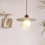 Yellow Travertine Glass LED Pendant Lights for Elegant Interior Decor
