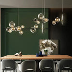 Glass Ball LED Chandelier: Modern Nordic Style for Living, Dining, Kitchen, Study