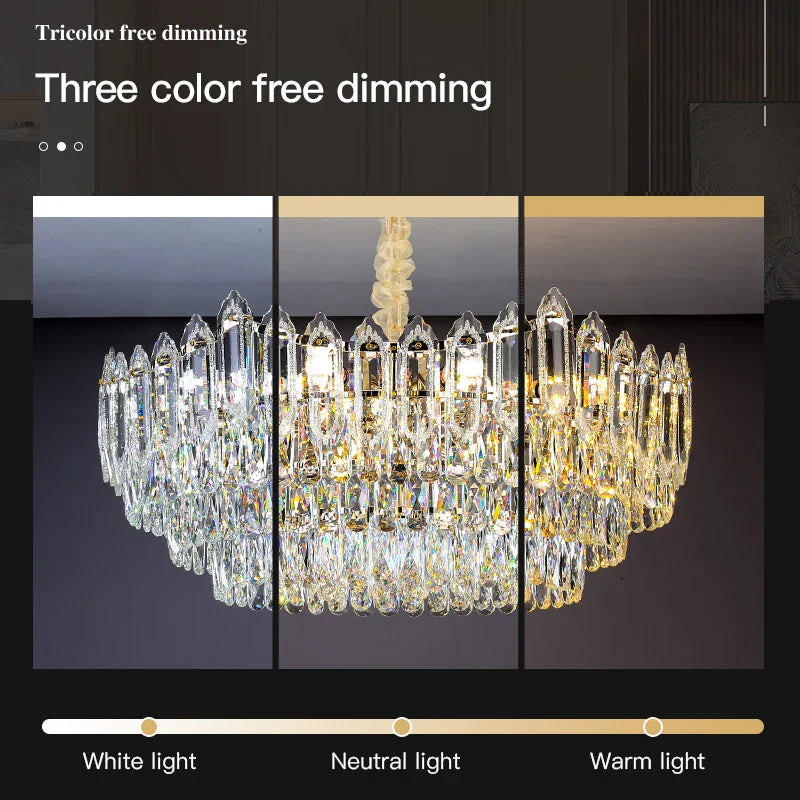 Luxury Crystal Chandelier Modern Simple Dining Room Bedroom Light