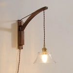 Nordic LED Wall Sconce Walnut Copper Stair Light Fixtures