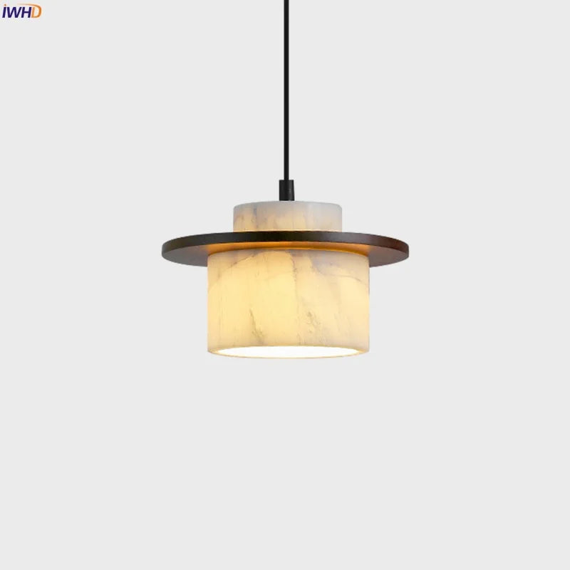 Marble Wood LED Pendant Lamp Modern Interior Nordic Lighting Luminaria