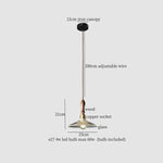 Clear Glass LED Hanging Lamp French Style Pendant Light for Home Decor