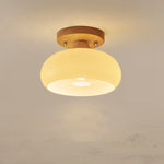 LED Wood Canopy Ceiling Lamp Modern Living Room Light Fixtures