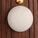 Retro LED Wall Lamp Living Room Bedroom Iron Canopy Marble Light Fixture