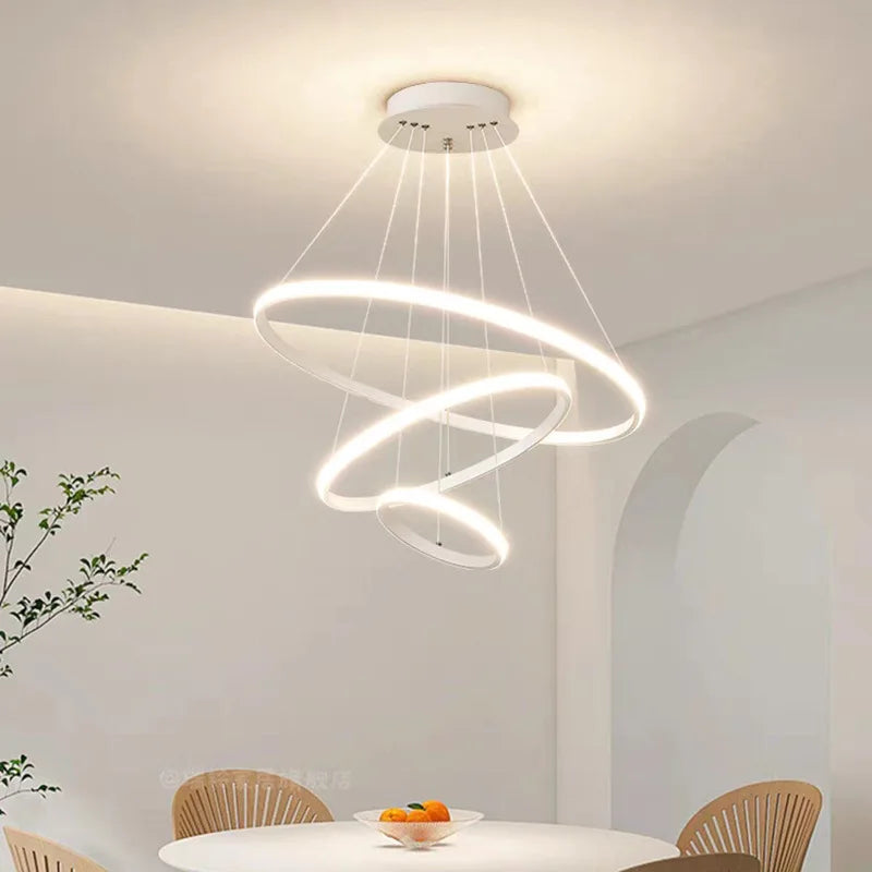 Circles Chandelier Pendant Lamp 3 Rings Ceiling Light