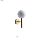 Moon LED Wall Lamp with Pull Chain Switch and Copper Base