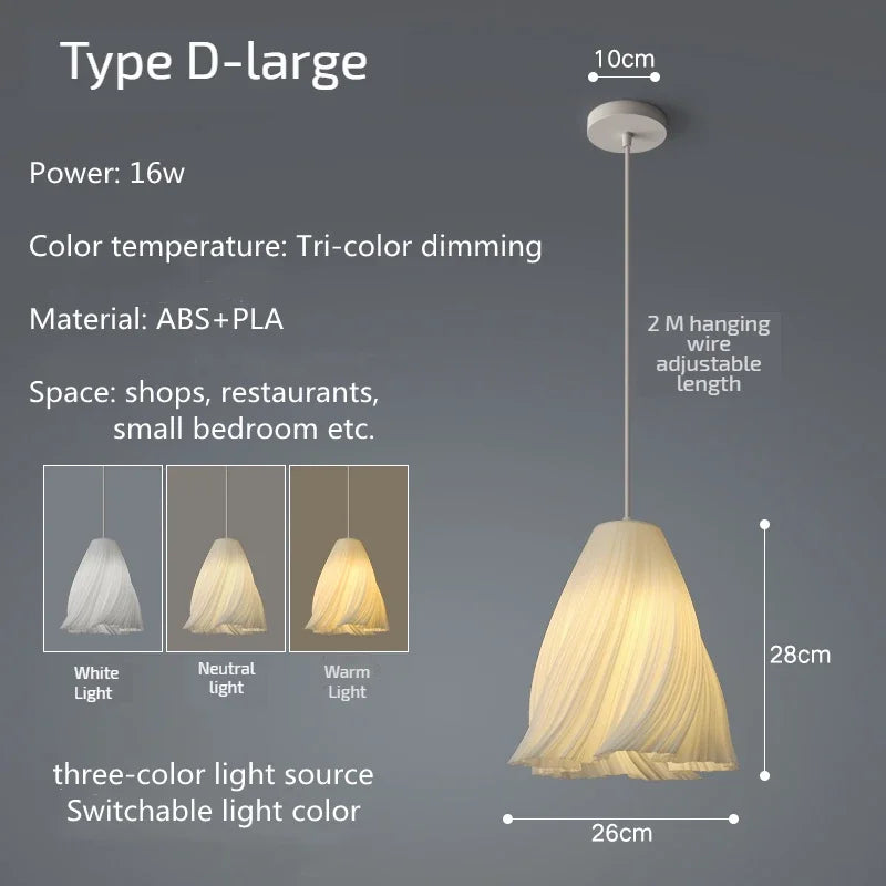 Modern 3D Printing Ceiling Chandelier for Home Dining Room Bedroom Decor