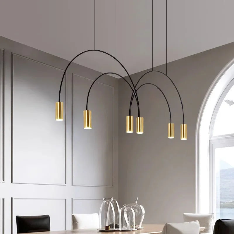 Arc Pendant Light Chandelier - LED Suspension Lamp for Kitchen Island