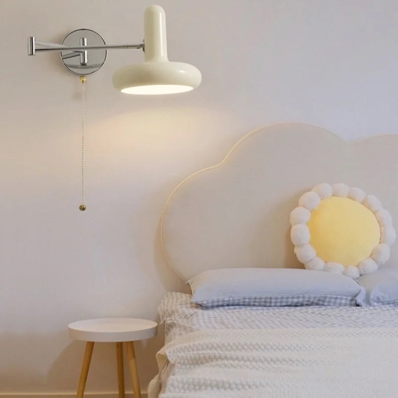 Rotatable Nordic LED Wall Sconce Pull Chain Switch Stair Light - Indoor Restaurant Bedroom Porch