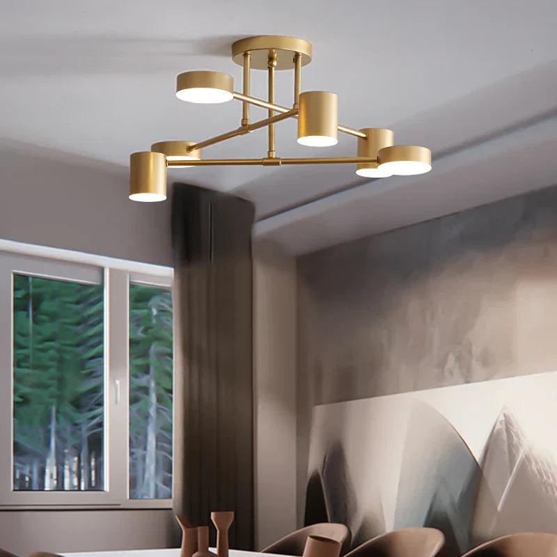 Nordic LED Chandelier Multi Head Ceiling Lamp for Living Room Bedroom