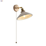 Ceramic Canopy LED Wall Sconce Modern Bedroom Light Fixture