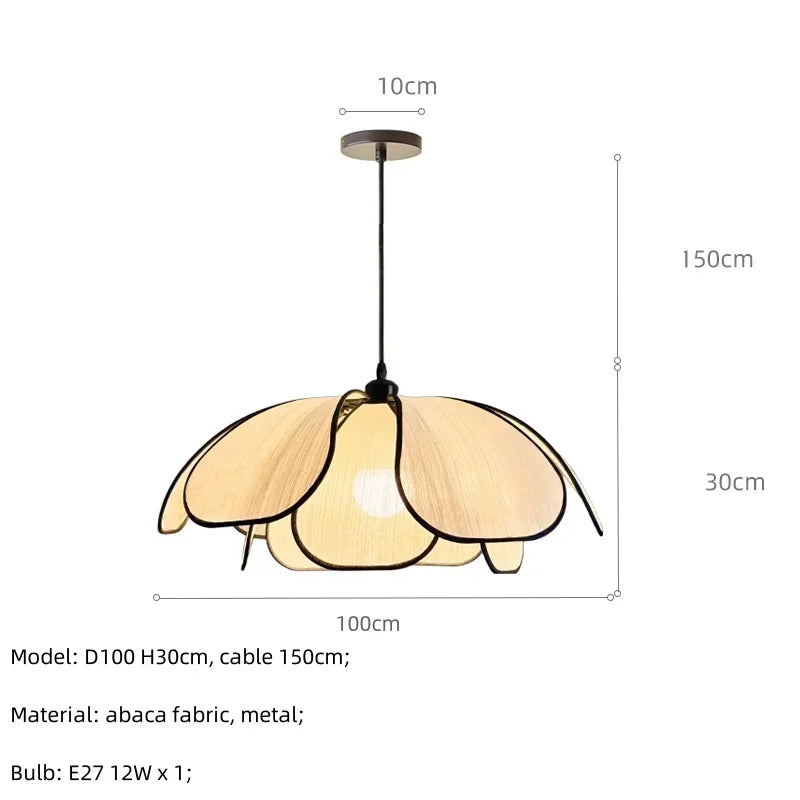Afralia™ Nordic LED Pendant Chandelier Flower Lamp for Modern Wabi Sabi Decor