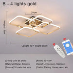 Modern Chrome Ceiling Chandelier LED Light Fixture with Remote Control for Home Decor