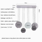 Nordic Bar Modern LED Pendant Light Resin Lustre Dining Room Hanging Lamp