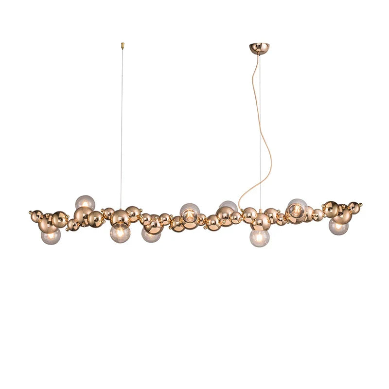 Silver Gold Molecule Stainless Steel LED Chandelier - 2022 Trend