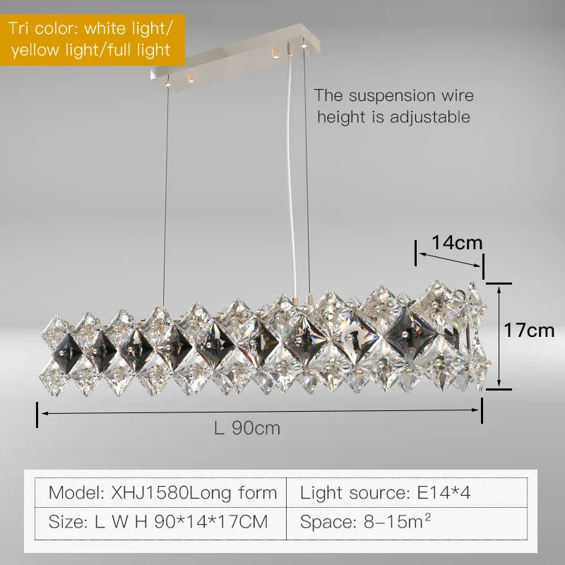 Crystal Chandelier: Postmodern Luxury Pendant for Living Room, Bedroom, and Restaurant