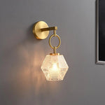 Copper & Glass Pendant Wall Sconce