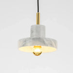 Afralia™ White Marble LED Pendant Light Fixture Copper Nordic Modern Hanging Lamp