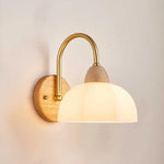 LED Glass Iron Wood Wall Light Fixture Modern Nordic Bedside Lamp