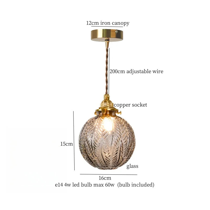 Afralia™ Nordic Clear GlassLED Hanging Lamp for Modern Pendant Lights Decoration