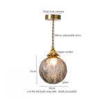 Clear Glass Copper LED Pendant Lamp for Home Decor & Lighting