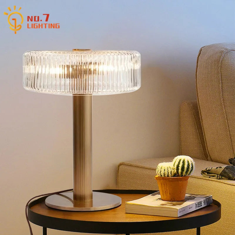 Glass Table Lamp LED G4 Luxury Minimalist Modern Light Fixtures for Home Decor